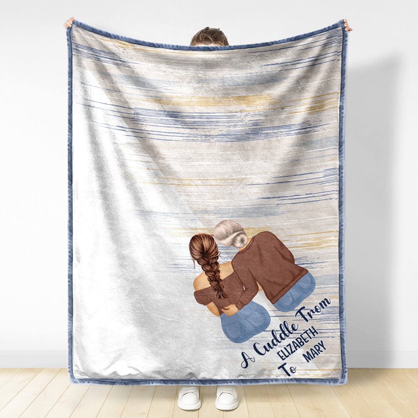 Custom 'A Cuddle From' Blanket - Personalized Gift for Sisters & Best Friends