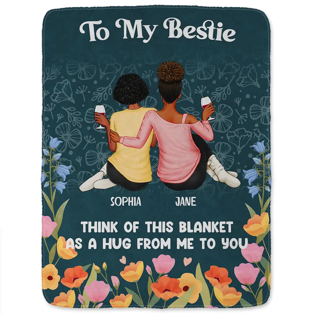 Heartfelt Personalized Sister Blanket - 'A Hug From Me To You' Gift
