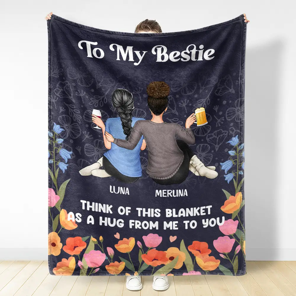 Heartfelt Personalized Sister Blanket - 'A Hug From Me To You' Gift
