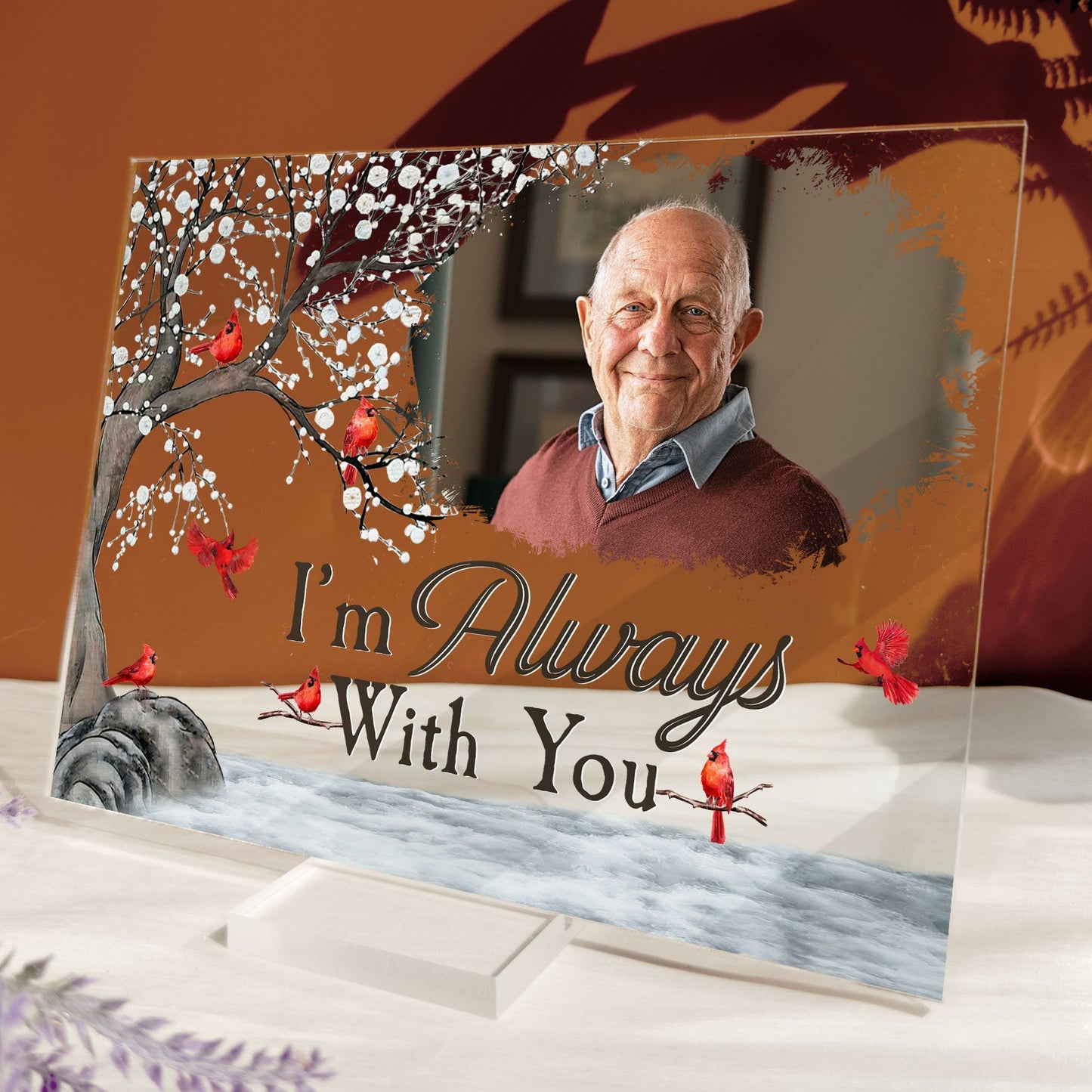 Heartfelt Personalized 'I'm Always With You' Memorial For Loved One Photo Plaque