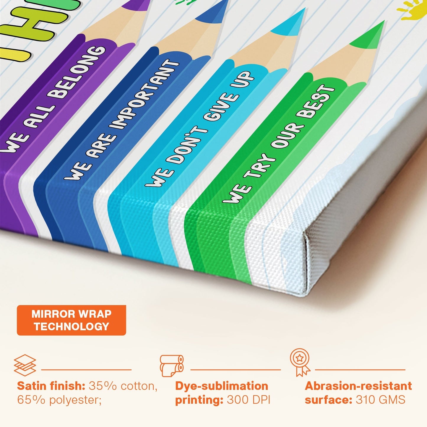 Custom 'In This Classroom We Are A Team' Teacher Canvas Wall Art