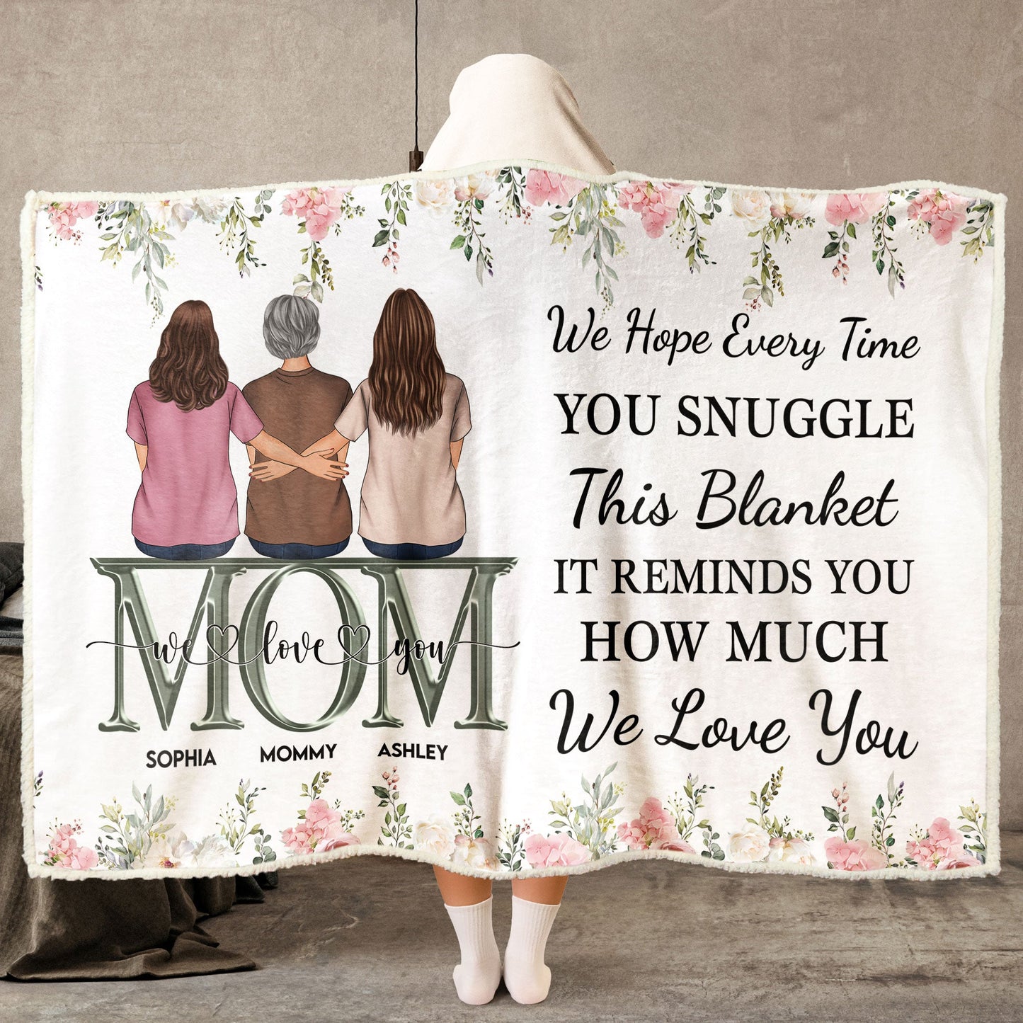 Personalized Hoodie Blanket - It Reminds You How Much We Love You