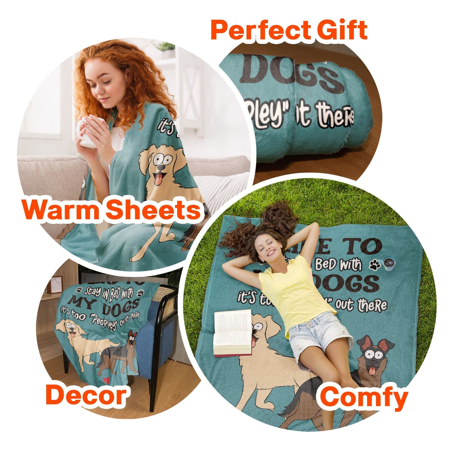 Personalized 'Too Peopley' Dog Lovers Blanket - Custom Pet Breed & Name Throw