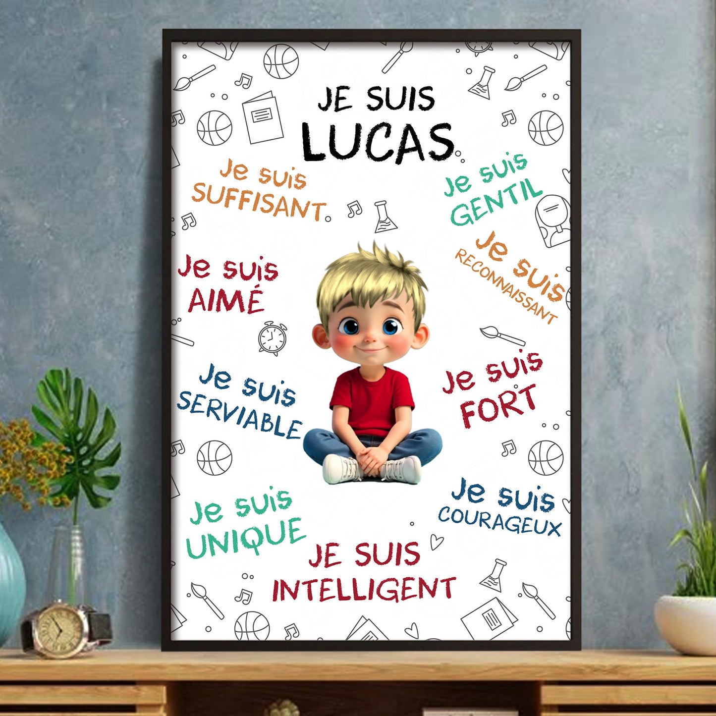 Empowering Words With Cartoon Girl For Daughter