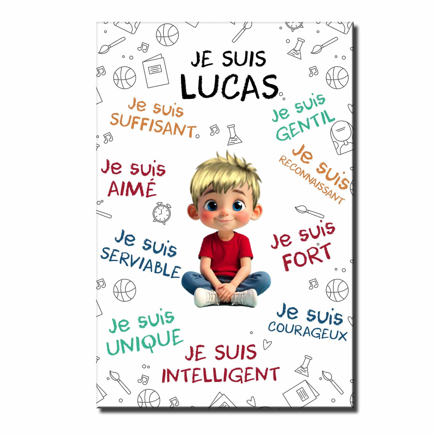 Empowering Words With Cartoon Girl For Daughter