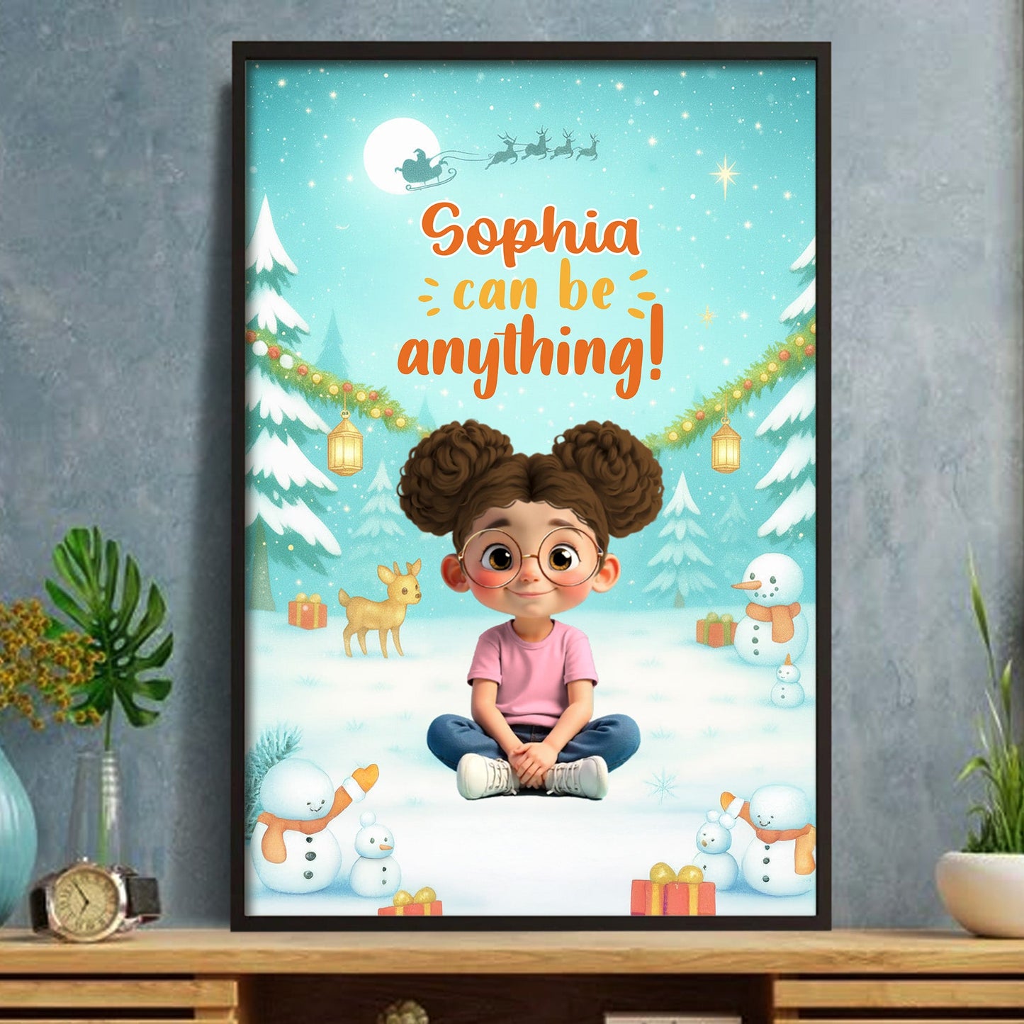 Personalized "Can Be Anything" Christmas Canvas / Poster - Custom Name Holiday Wall Art