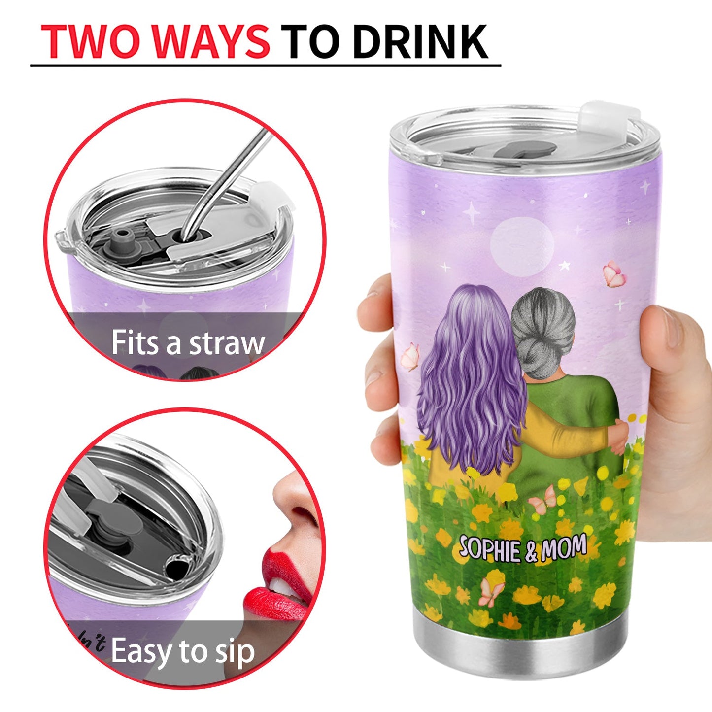 Heartfelt Personalized Mom & Daughter Tumbler: 'If I Didn't Have You As A Bestie'