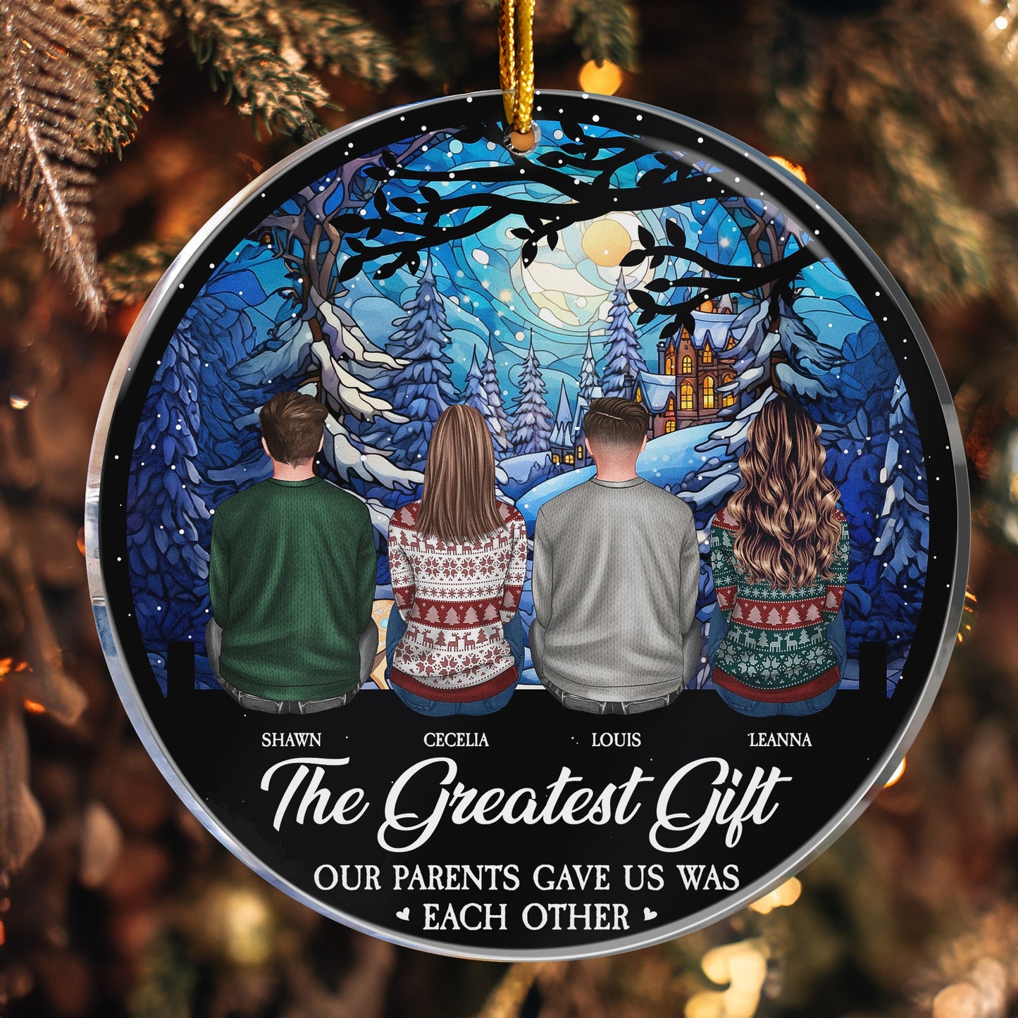 Custom Family Christmas Ornament: "Life Is Better With Family" Keepsake Gift