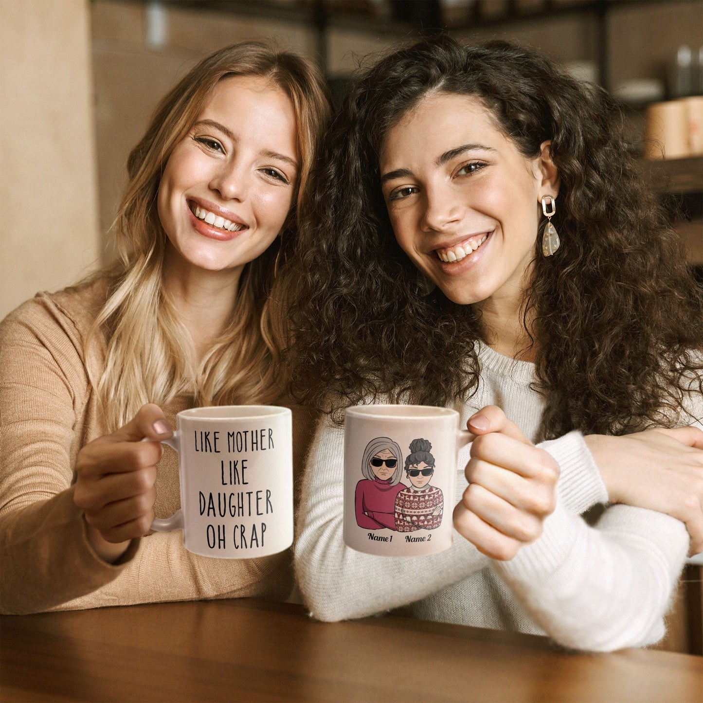 Personalized 'Like Mother Like Daughter Oh Crap' Funny Mug Gift