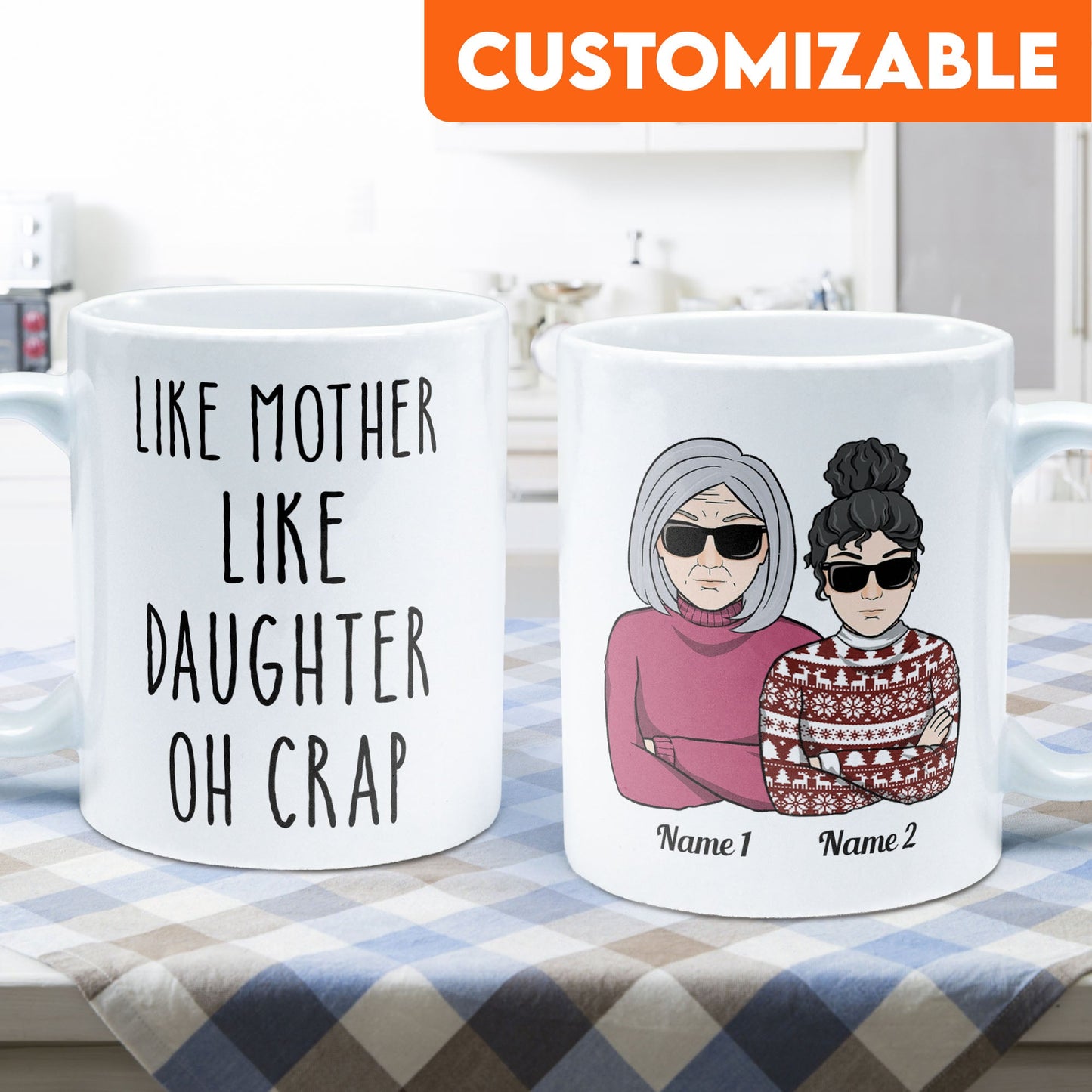 Personalized 'Like Mother Like Daughter Oh Crap' Funny Mug Gift