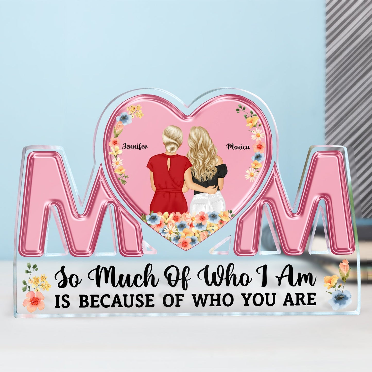 Personalized "So Much Of Who I Am" Mom Plaque - Heartfelt Gift for Mother