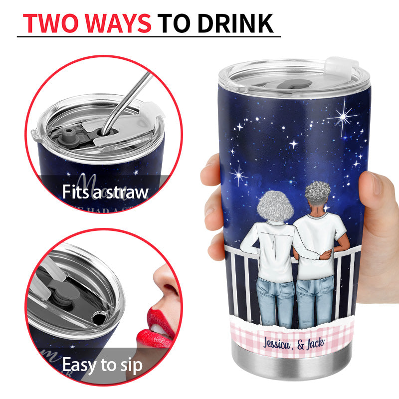 Personalized Mom Tumbler: 'Night Sky of Love' Custom Gift for Mother's Day