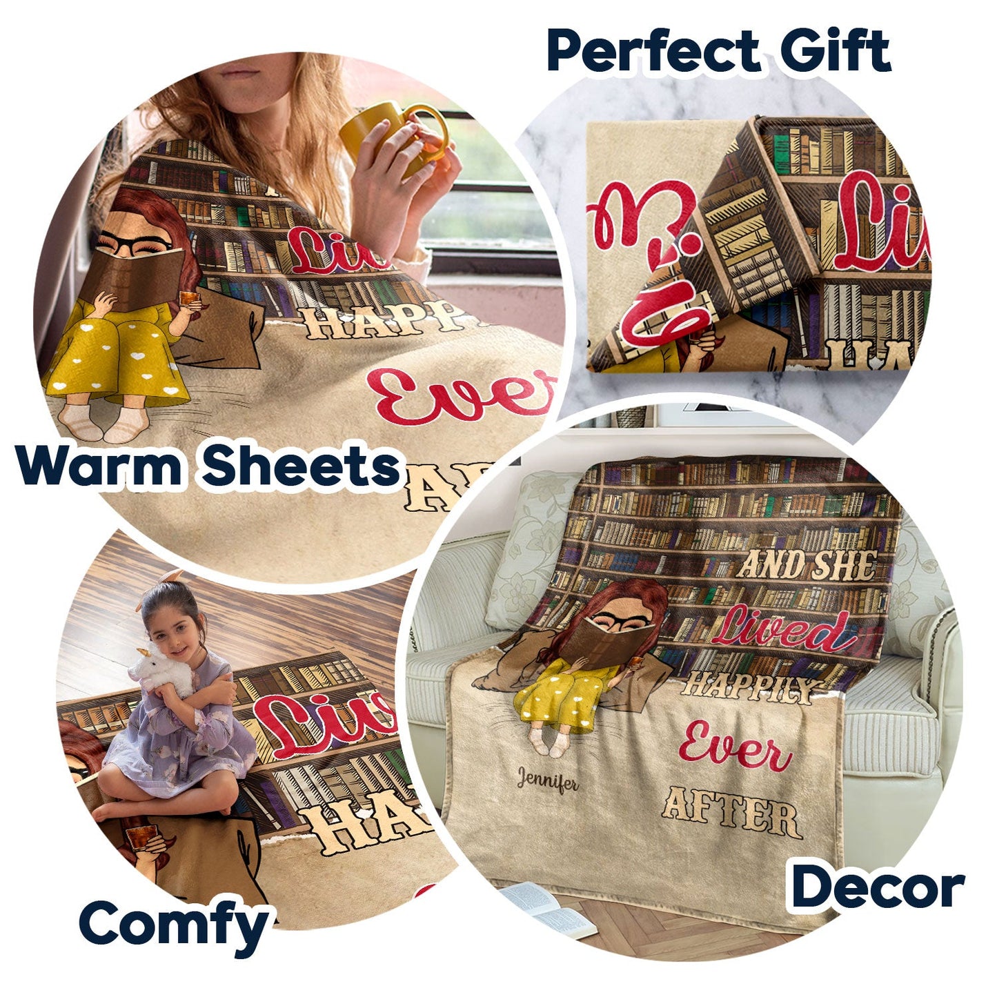 Personalized 'Just A Girl Who Loves Books' Blanket | Cozy Reading Gift