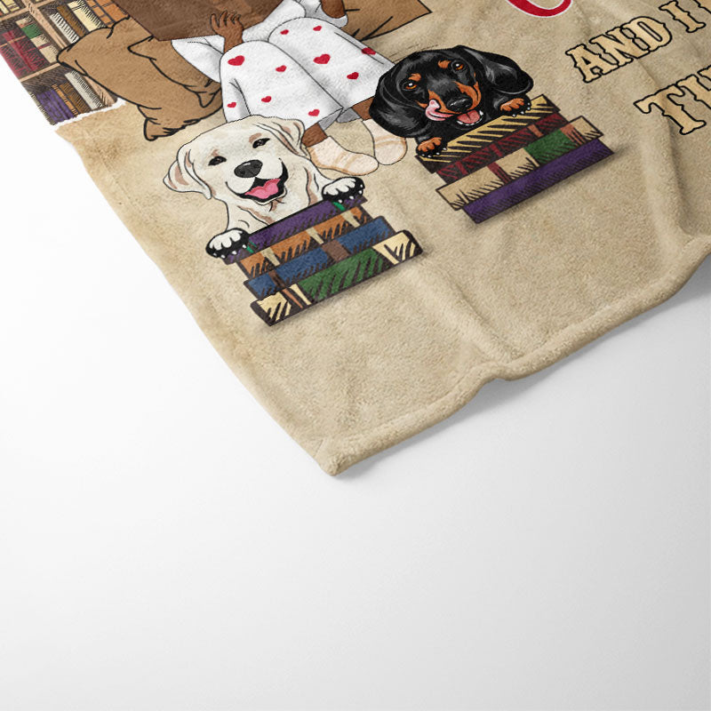 Personalized 'Just A Girl Who Loves Books & Dogs' Cozy Blanket
