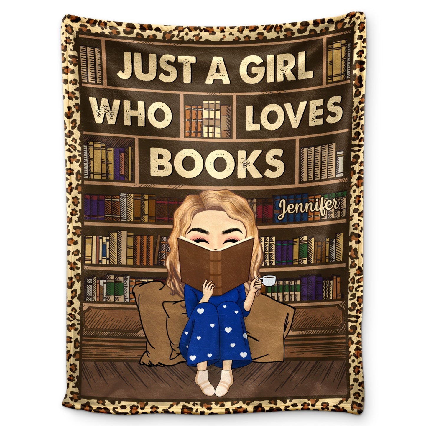 Personalized 'Just A Girl/Boy Who Loves Books' Cozy Reading Blanket