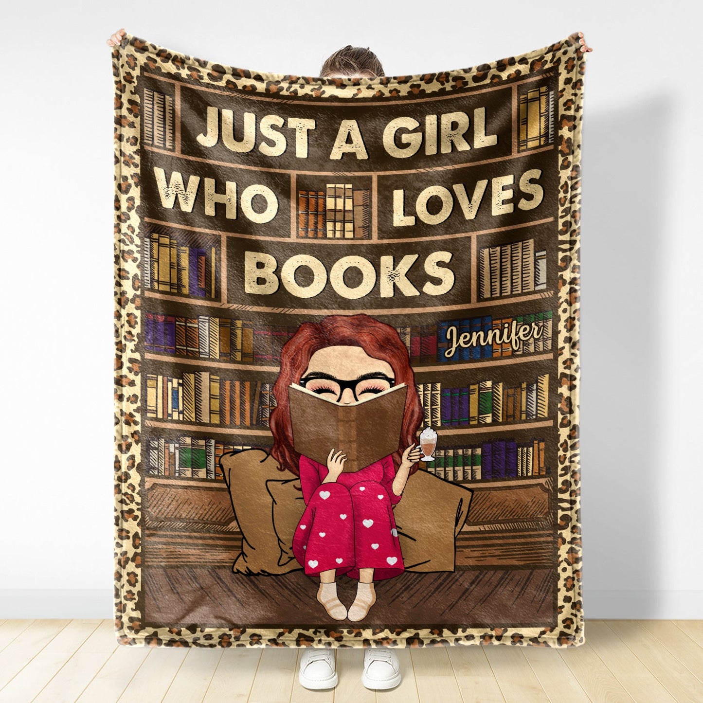 Personalized 'Just A Girl/Boy Who Loves Books' Cozy Reading Blanket