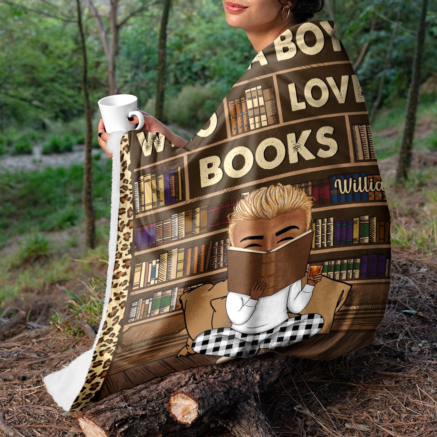 Personalized 'Just A Girl/Boy Who Loves Books' Cozy Reading Blanket