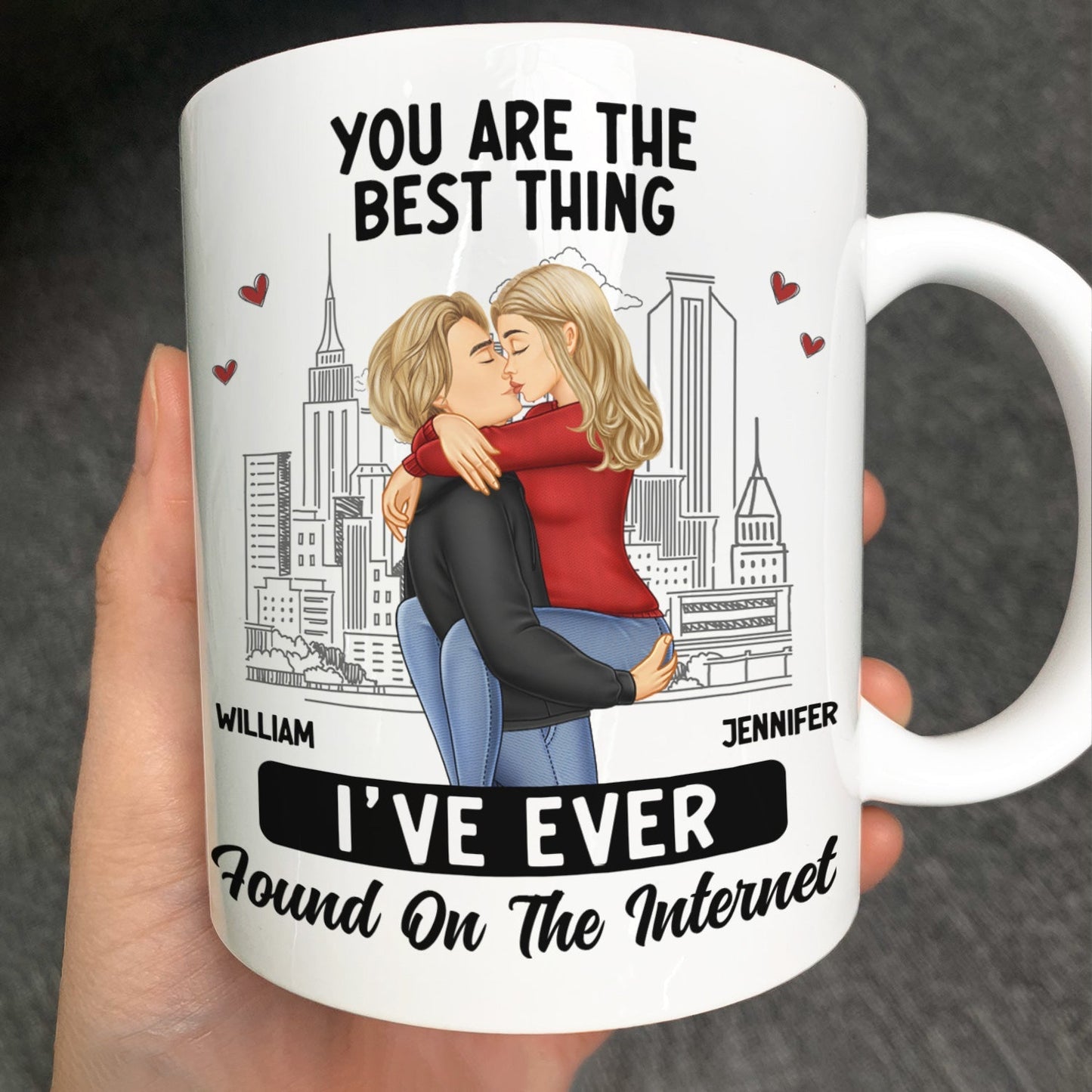 Custom Couple Mug: 'Best Thing I Found on the Internet' Personalized Gift
