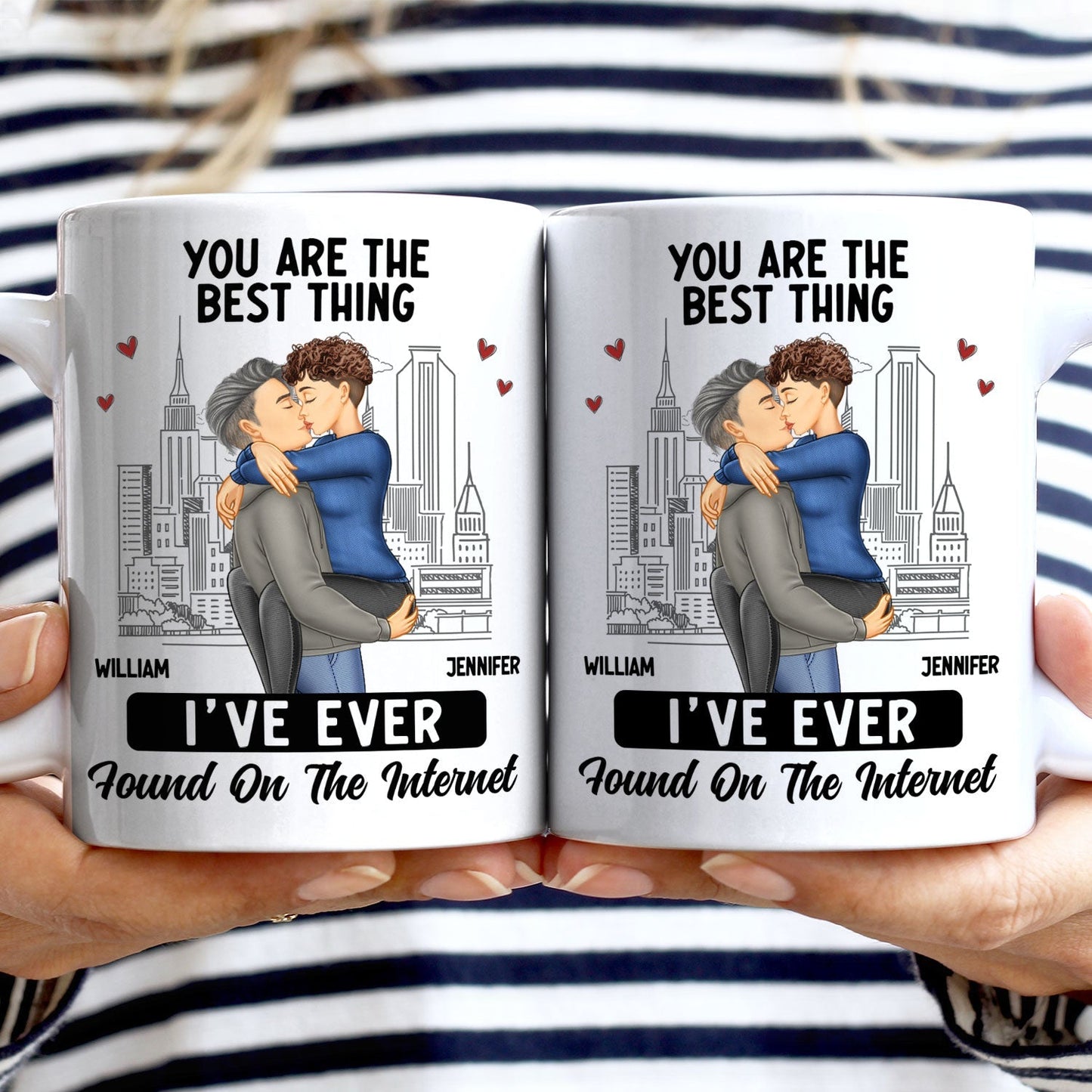 Custom Couple Mug: 'Best Thing I Found on the Internet' Personalized Gift