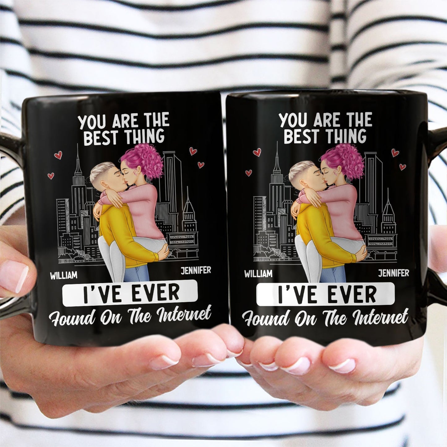 Custom Couple Mug: 'Best Thing I Found on the Internet' Personalized Gift