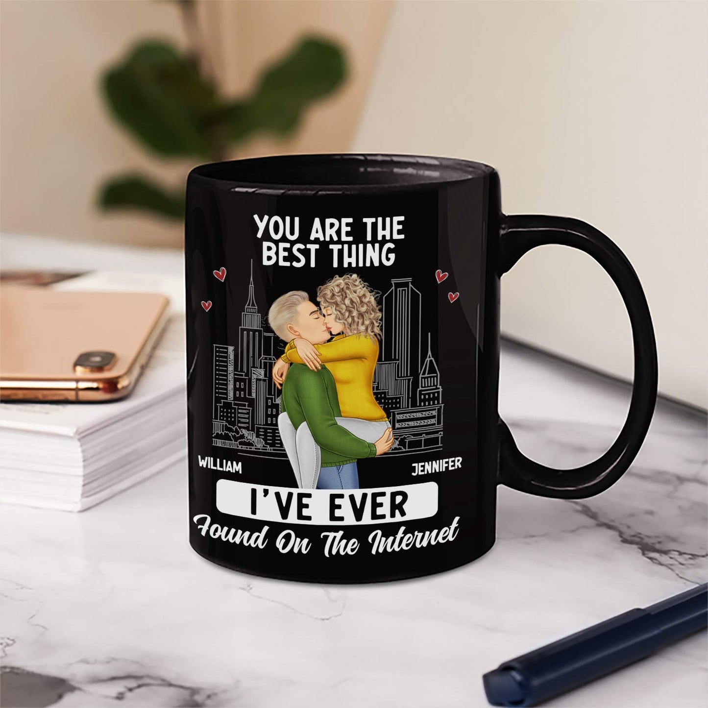 Custom Couple Mug: 'Best Thing I Found on the Internet' Personalized Gift