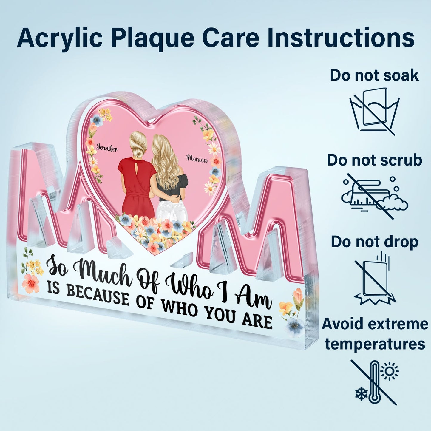 Personalized "So Much Of Who I Am" Mom Plaque - Heartfelt Gift for Mother