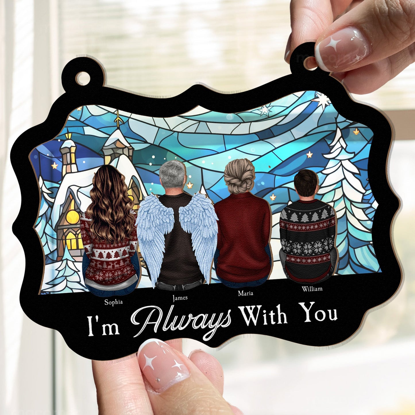 Heartfelt Personalized Memorial For Loved One Suncatcher: 'I'm Always With You' Family Keepsake.