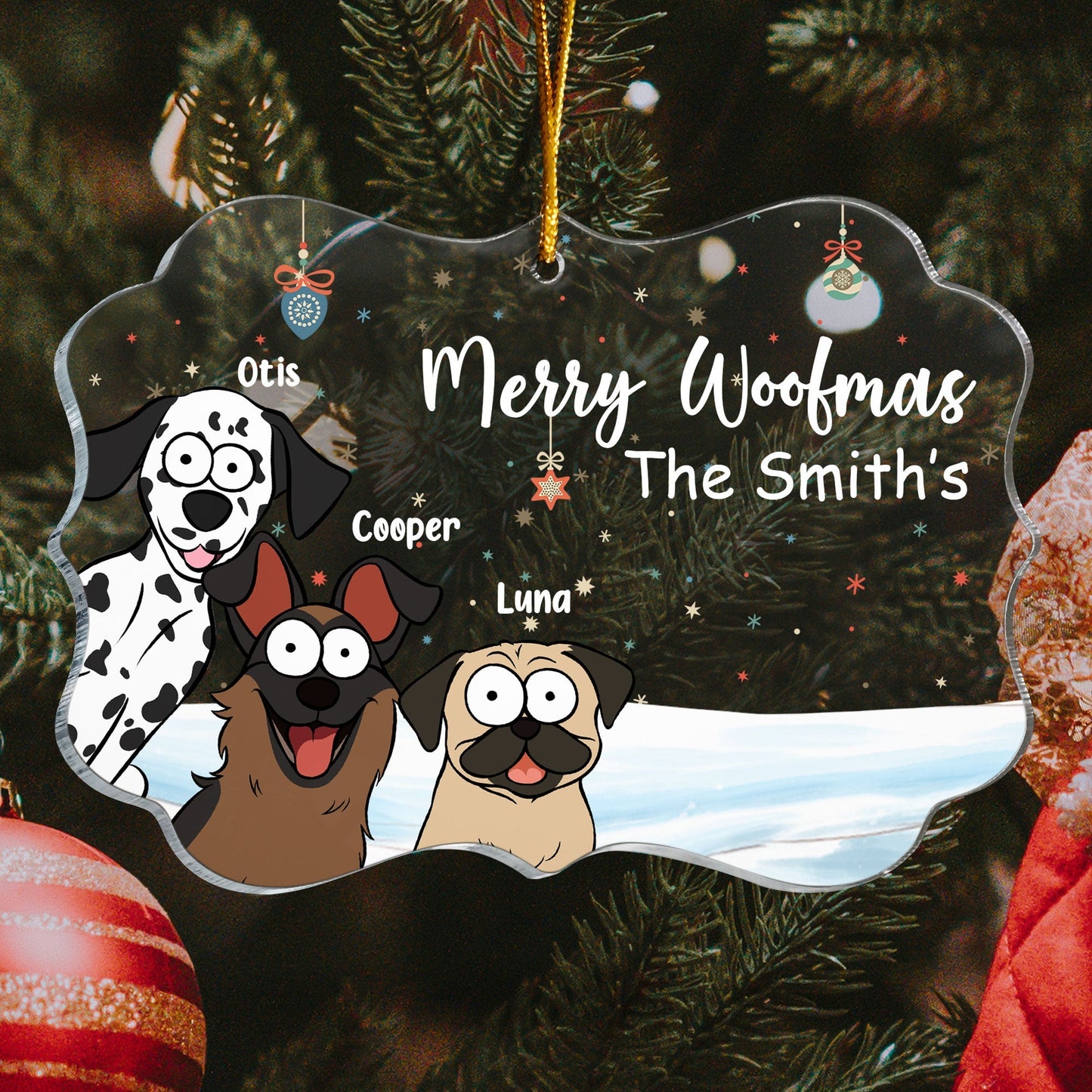 Heartfelt 'Meowy Christmas' Custom Cat Ornament - Personalized Gift