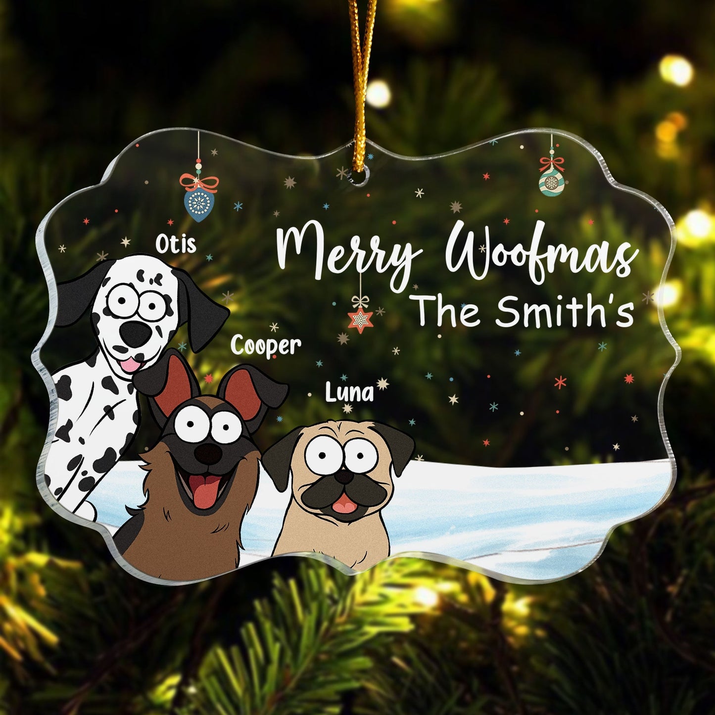 Heartfelt 'Meowy Christmas' Custom Cat Ornament - Personalized Gift