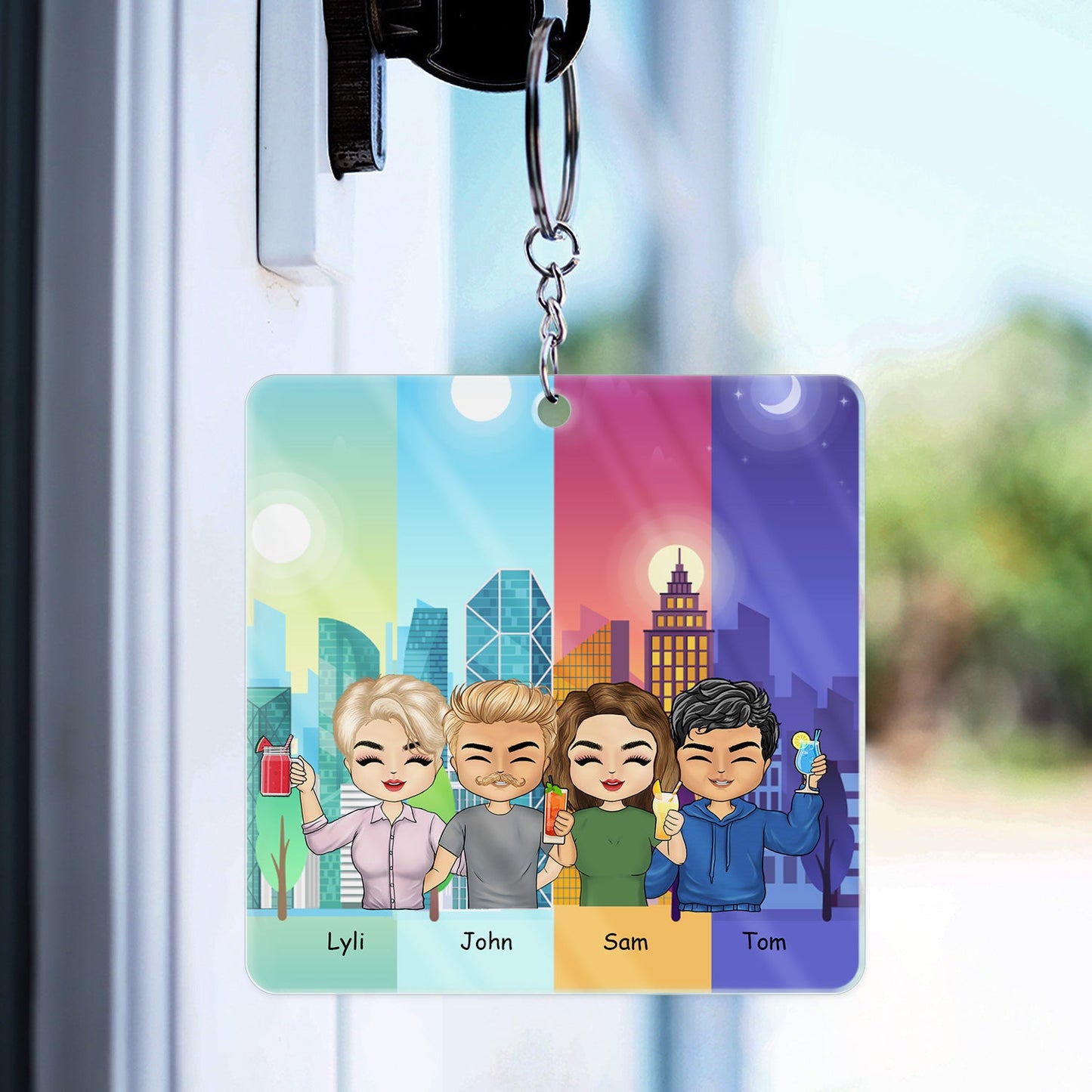 Custom Best Friend Keychain: 'Always Be There For You' Personalized Gift