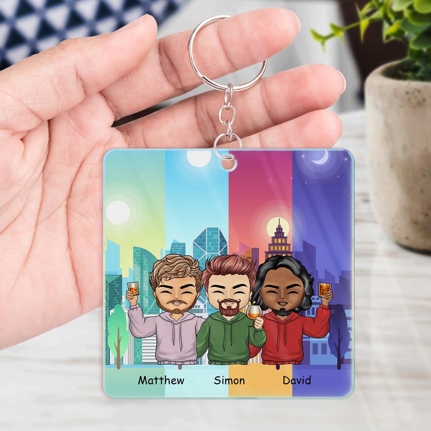 Custom Best Friend Keychain: 'Always Be There For You' Personalized Gift