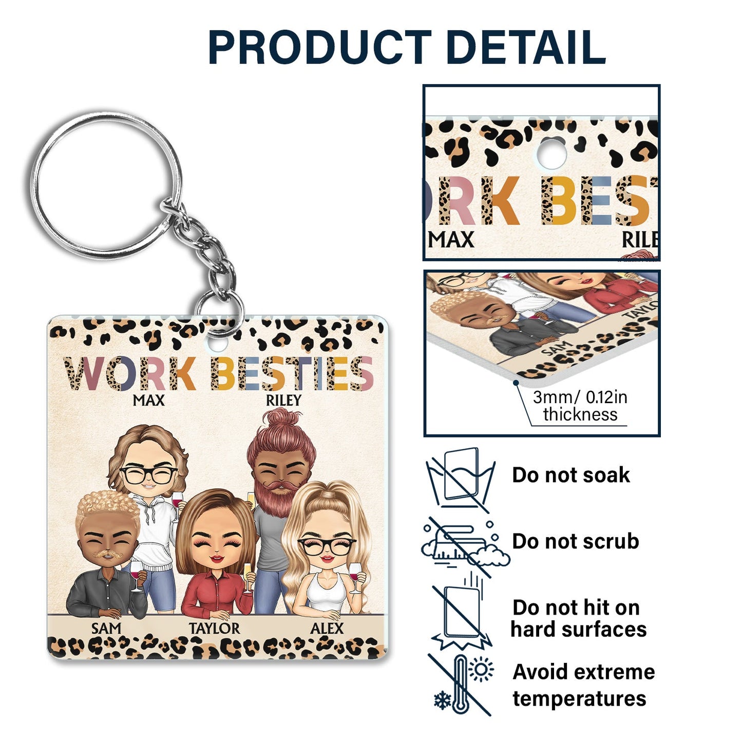 Personalized Funny Keychain for Work Besties: 'You Are The Reason...'
