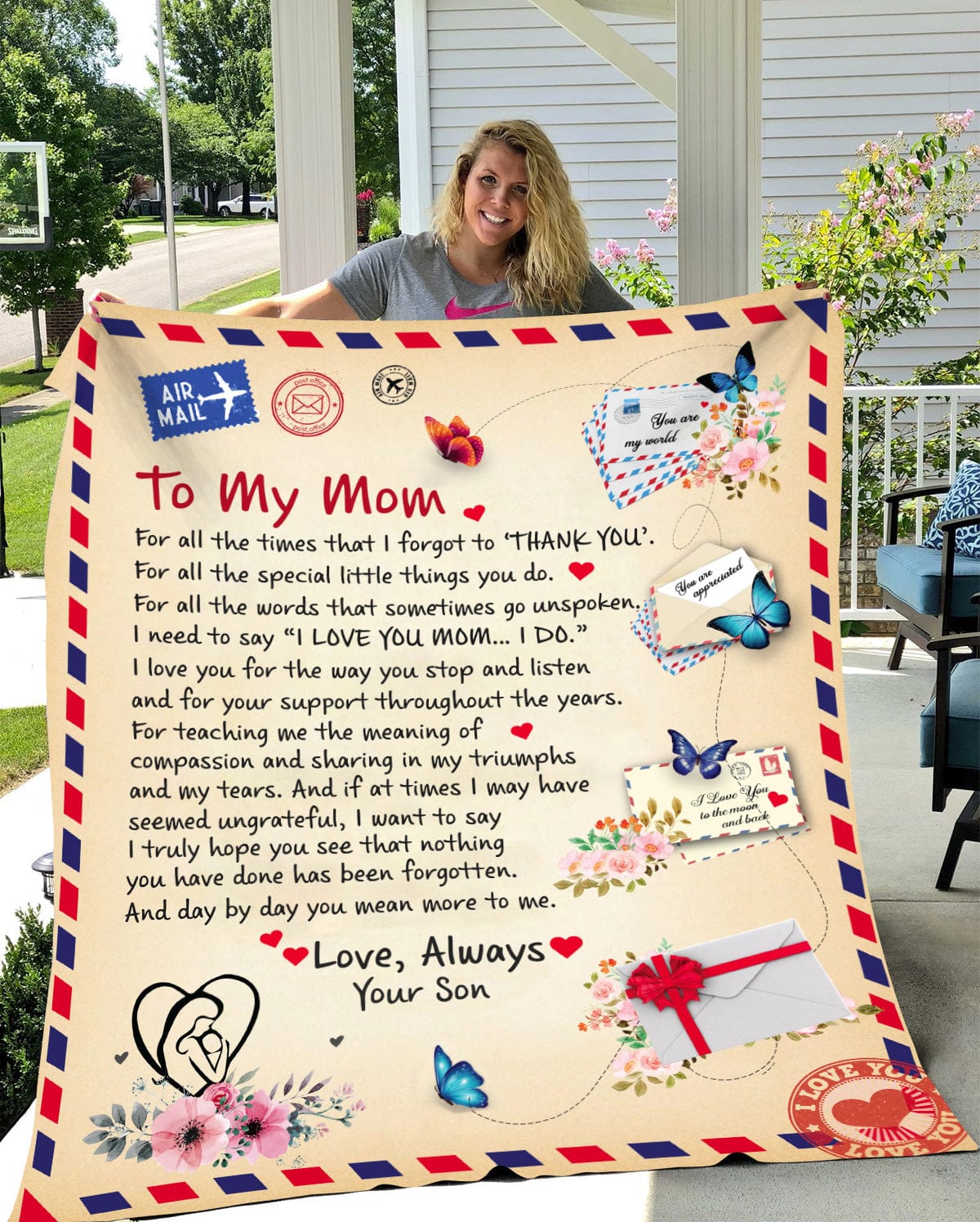 Personalized 'To My Mom' Blanket | Heartfelt Custom Gift for Mom