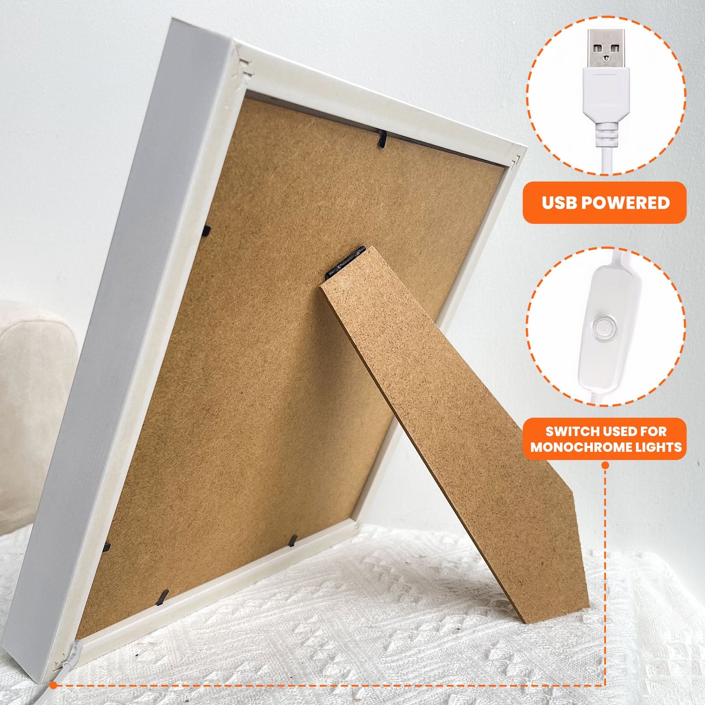 Heartfelt Custom LED Flower Shadow Box for Mom, Grandma & Kids' Names