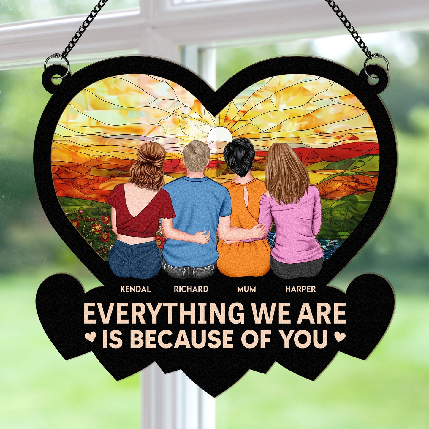 Personalized Mother Daughters Suncatcher: 'Love Is Forever' Keepsake Gift