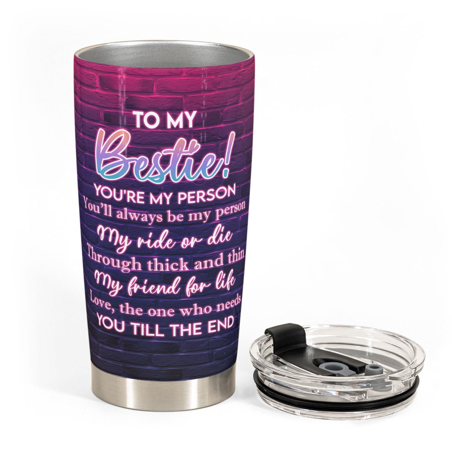 Personalized "My Ride or Die" Best Friend Tumbler - Custom BFF Gift