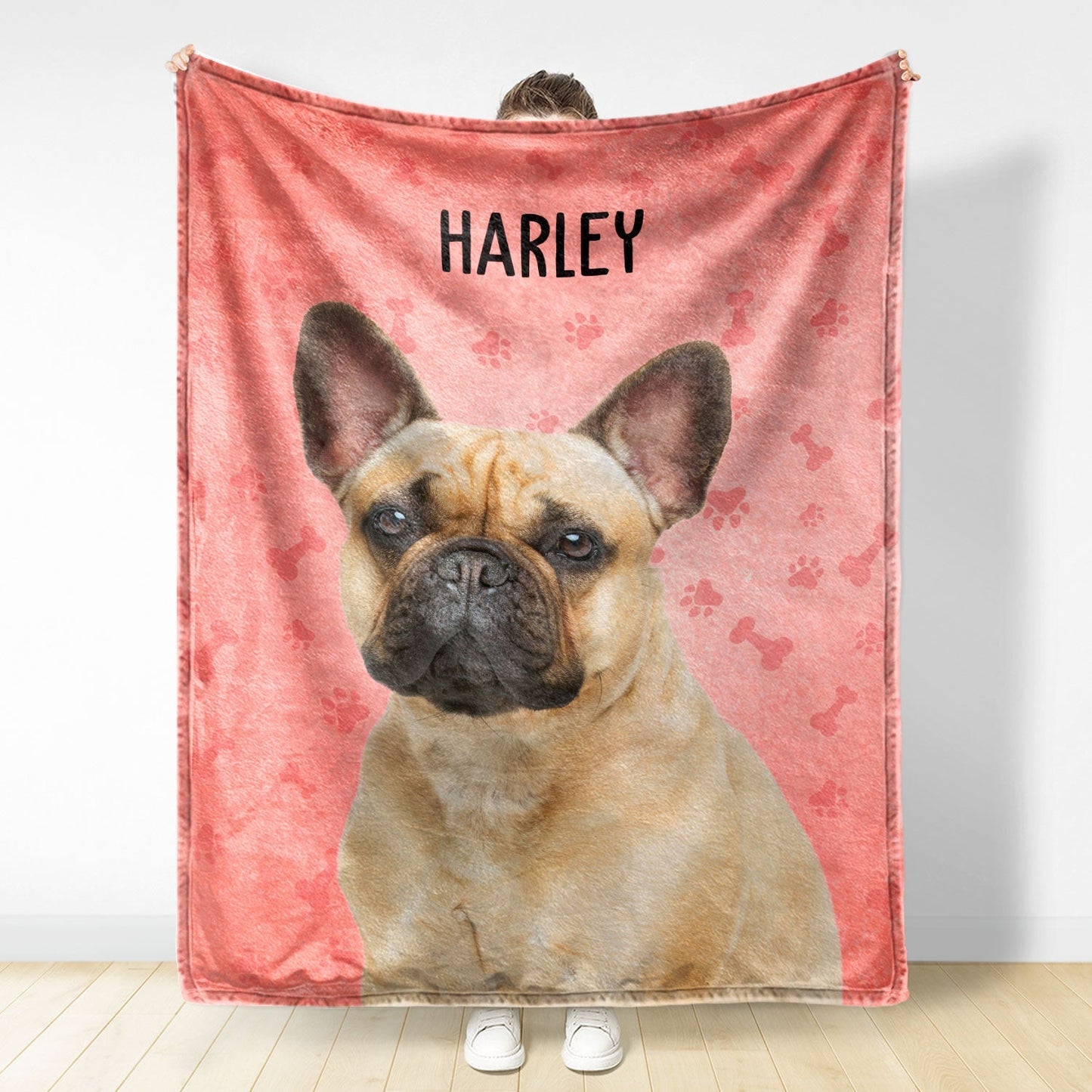 Custom Dog Photo Blanket - Semi-Realistic Art - Perfect Gift for Dog Lovers