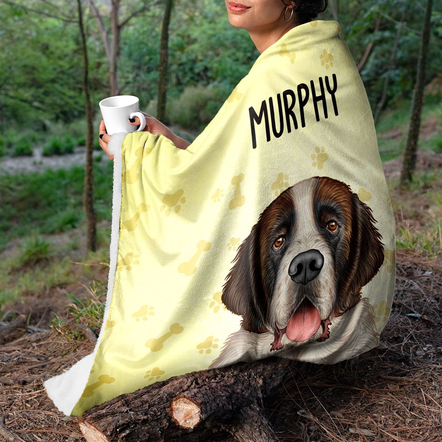 Custom Dog Photo Blanket - Semi-Realistic Art - Perfect Gift for Dog Lovers