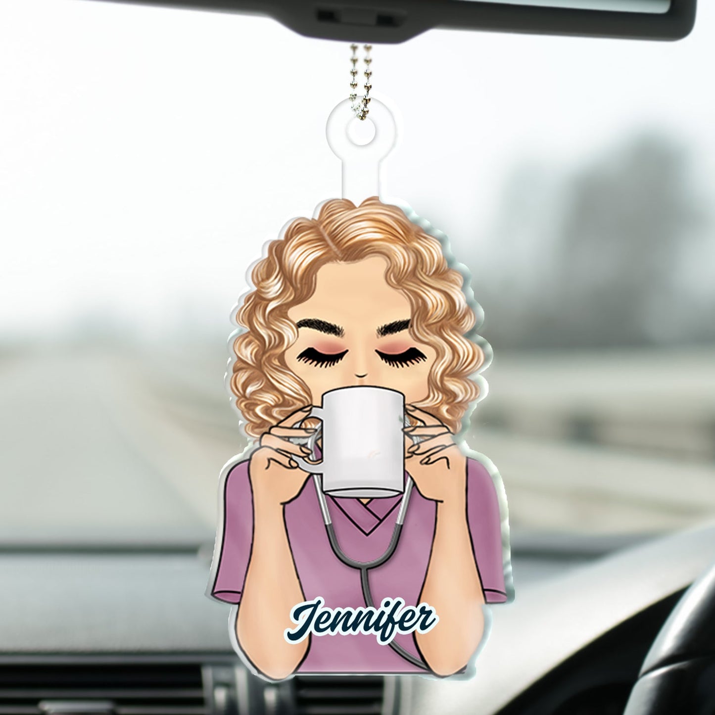 Personalized Nurse Car Hanger - A Thoughtful Gift for Hardworking Nurses