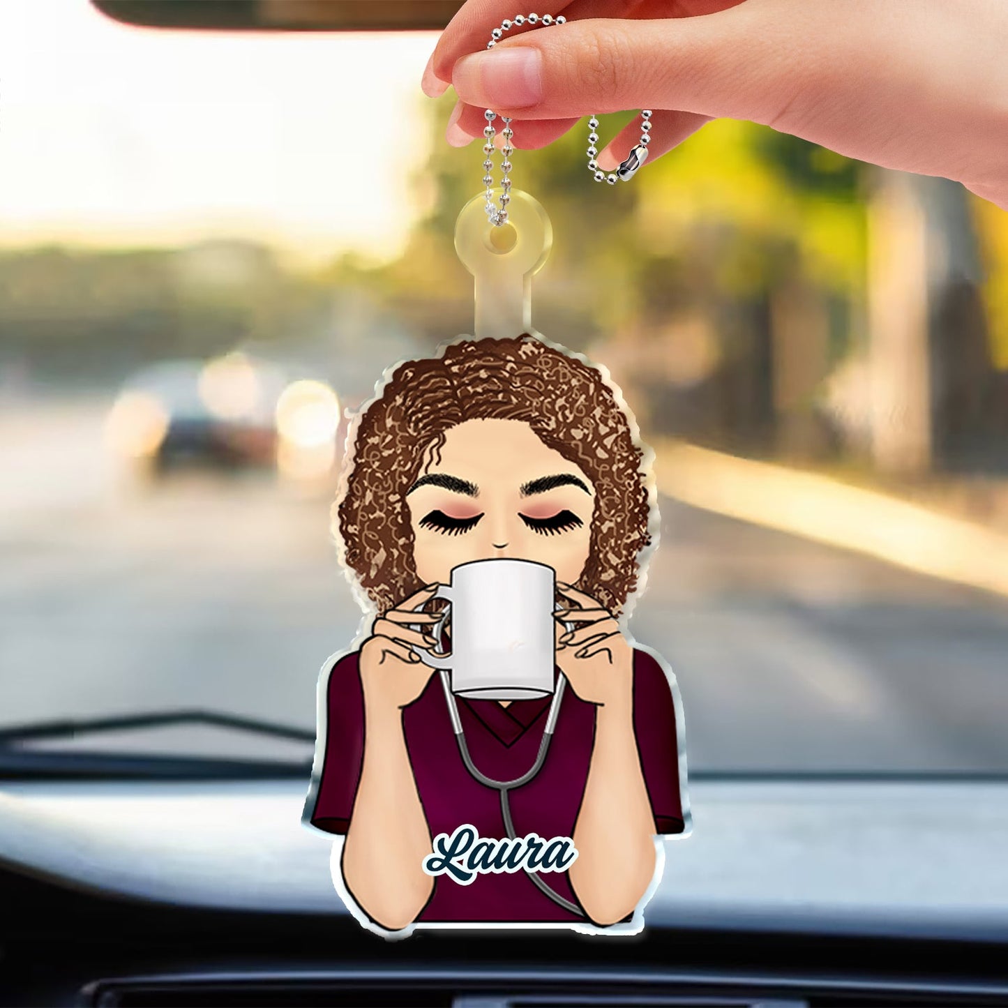 Personalized Nurse Car Hanger - A Thoughtful Gift for Hardworking Nurses