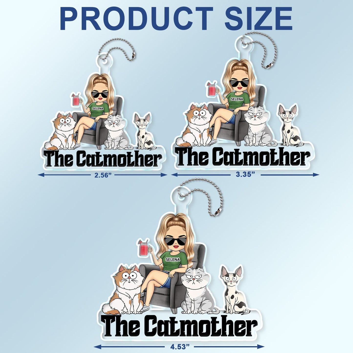 Personalized 'The Catmother' Acrylic Car Hanger | Custom Gift for Cat Moms