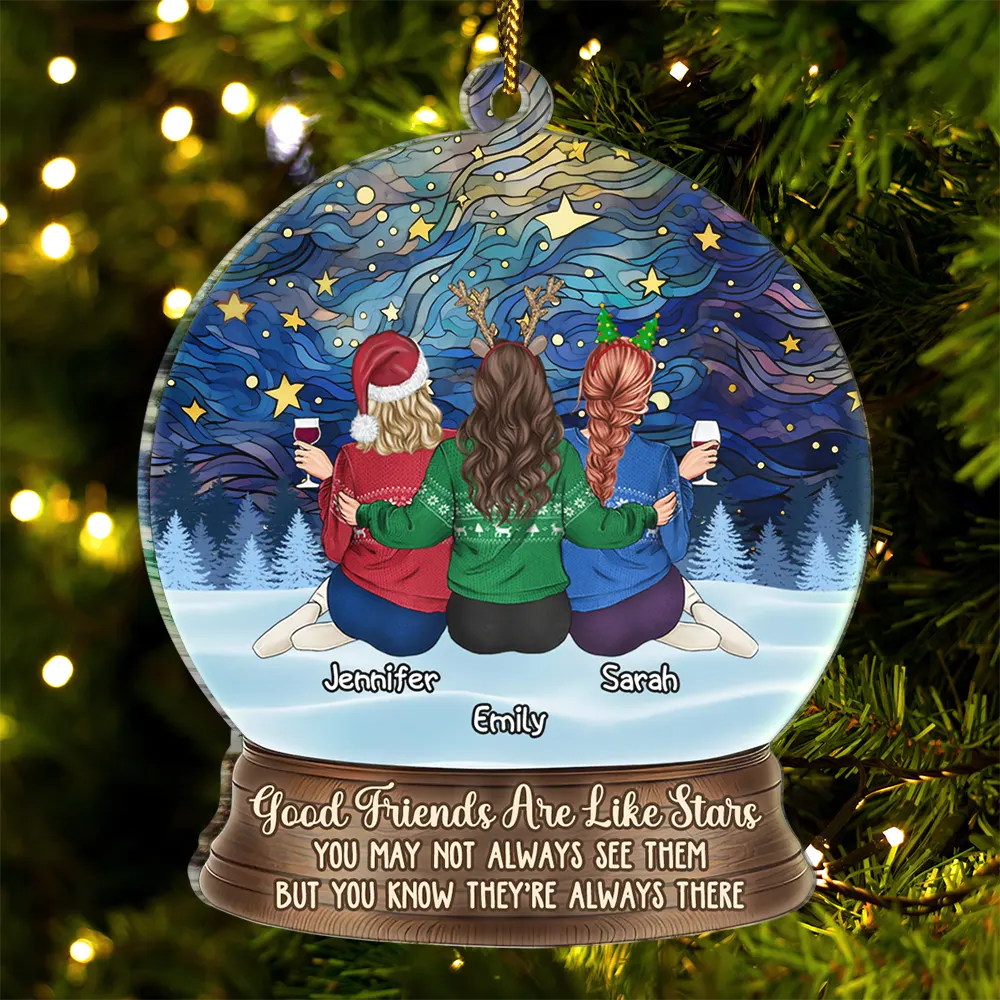 Heartfelt Personalized Best Friend Ornament: Good Friends Are Like Stars Keepsake
