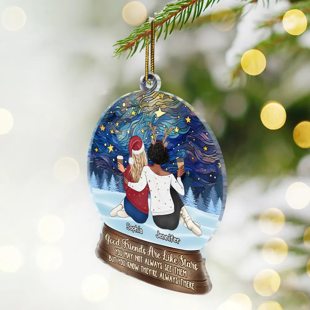 Heartfelt Personalized Best Friend Ornament: Good Friends Are Like Stars Keepsake