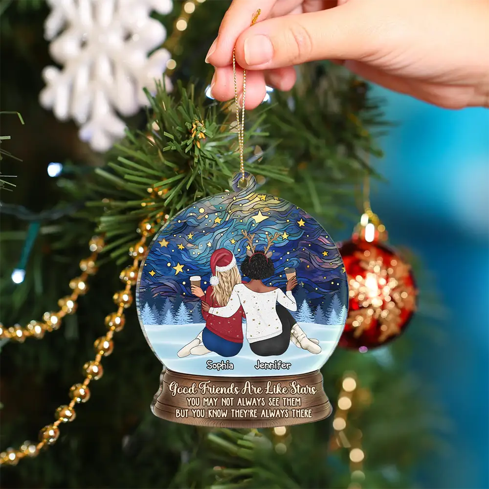 Heartfelt Personalized Best Friend Ornament: Good Friends Are Like Stars Keepsake