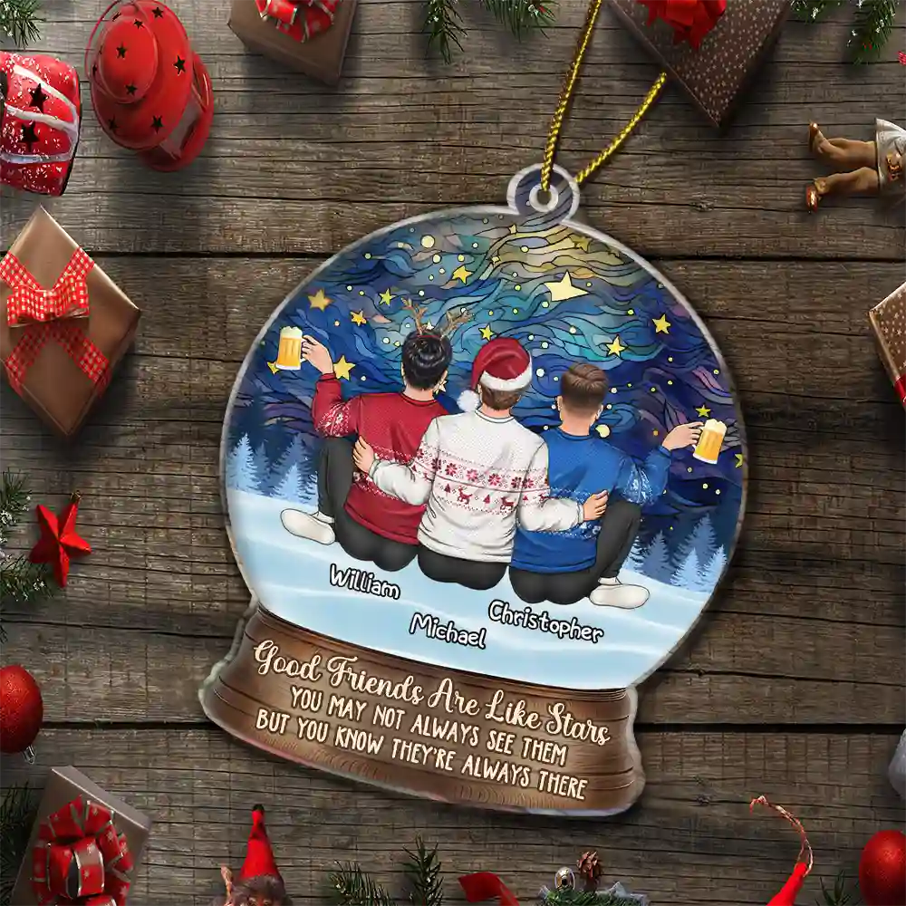 Heartfelt Personalized Best Friend Ornament: Good Friends Are Like Stars Keepsake