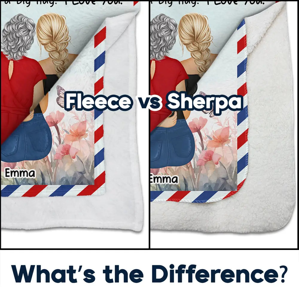 Gift For Mother,Gift For Daughter,Gift For Aunt,Mom - Daughters (Adult) - Mom Daughter Even When I'm Not Closed By - Personalized Fleece Blanket, Sherpa Blanket