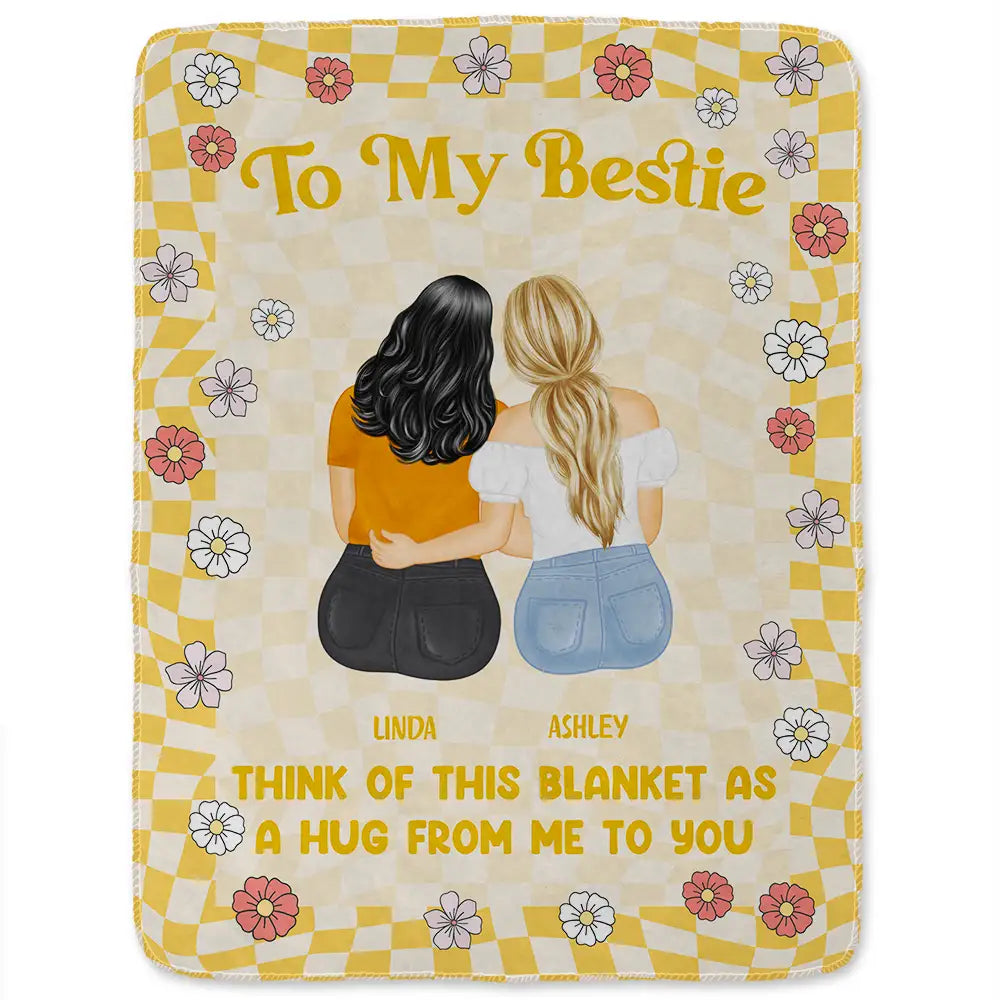 Custom Sister Hug Blanket: 'A Hug From Me To You' Personalized Gift