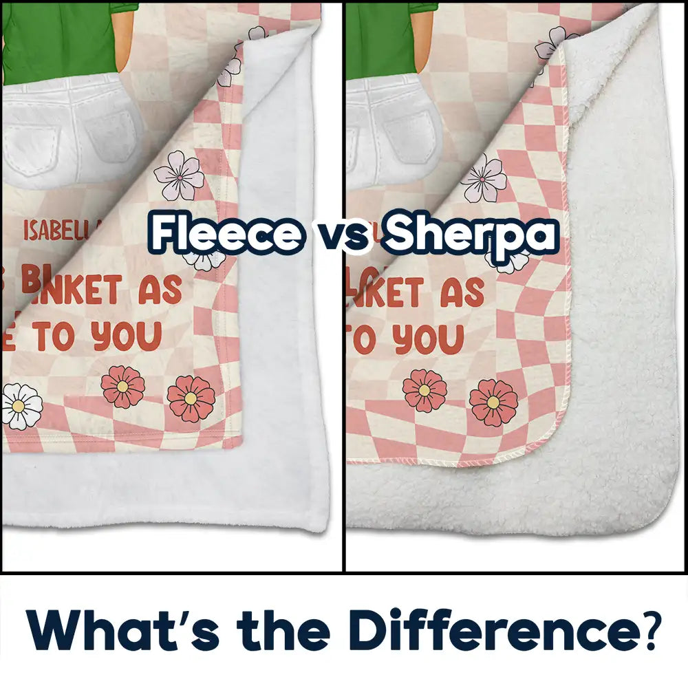 Custom Sister Hug Blanket: 'A Hug From Me To You' Personalized Gift