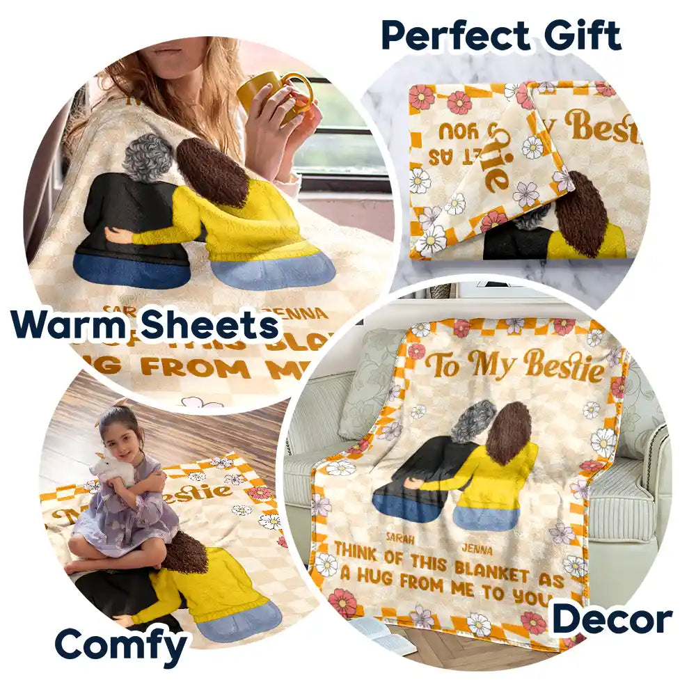 Custom Sister Hug Blanket: 'A Hug From Me To You' Personalized Gift