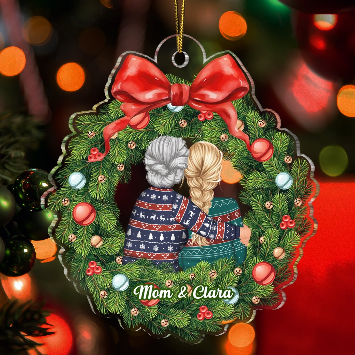 Heartfelt Personalized Christmas Ornament for Mom, Daughter & Grandma